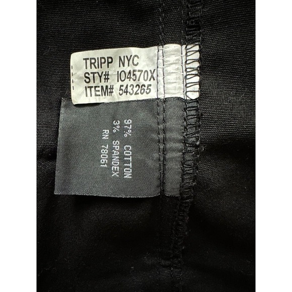 Vintage Y2k Tripp NYC Black Faux Leather Buckles Stud Stretch Cotton Corset Sz 0 - Picture 11 of 16